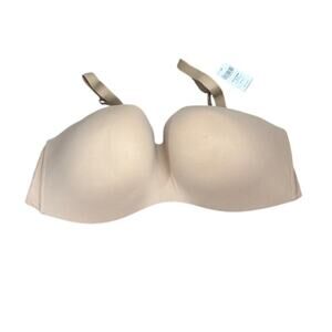 Soma Enbliss Wireless Strapless Bra 40C Soft Tan Beige Stay Put NWT 570286496